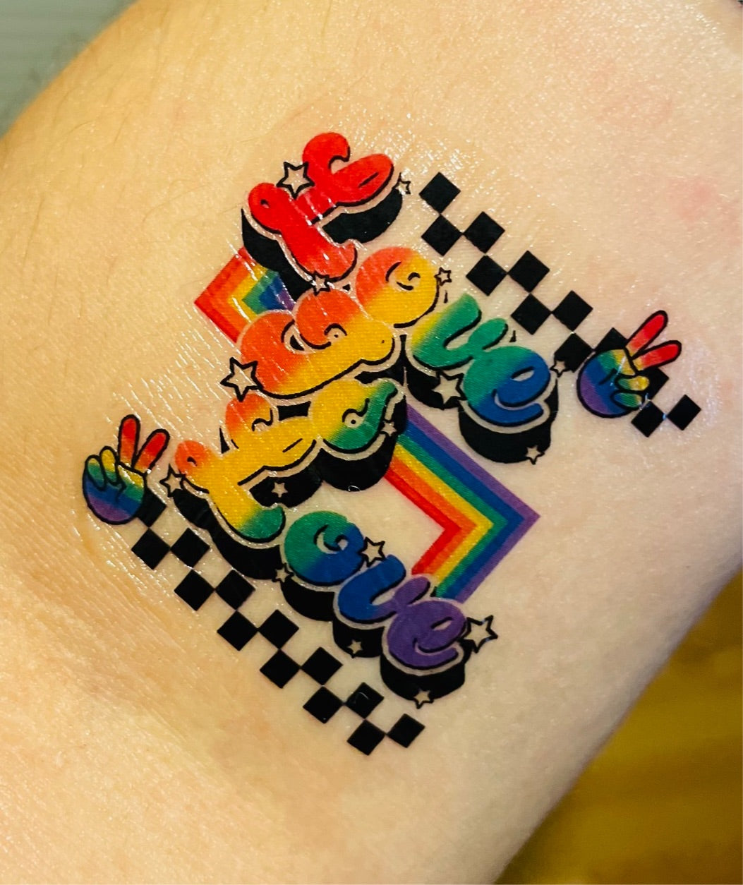 2023 Love Is Love Temporary Tattoos