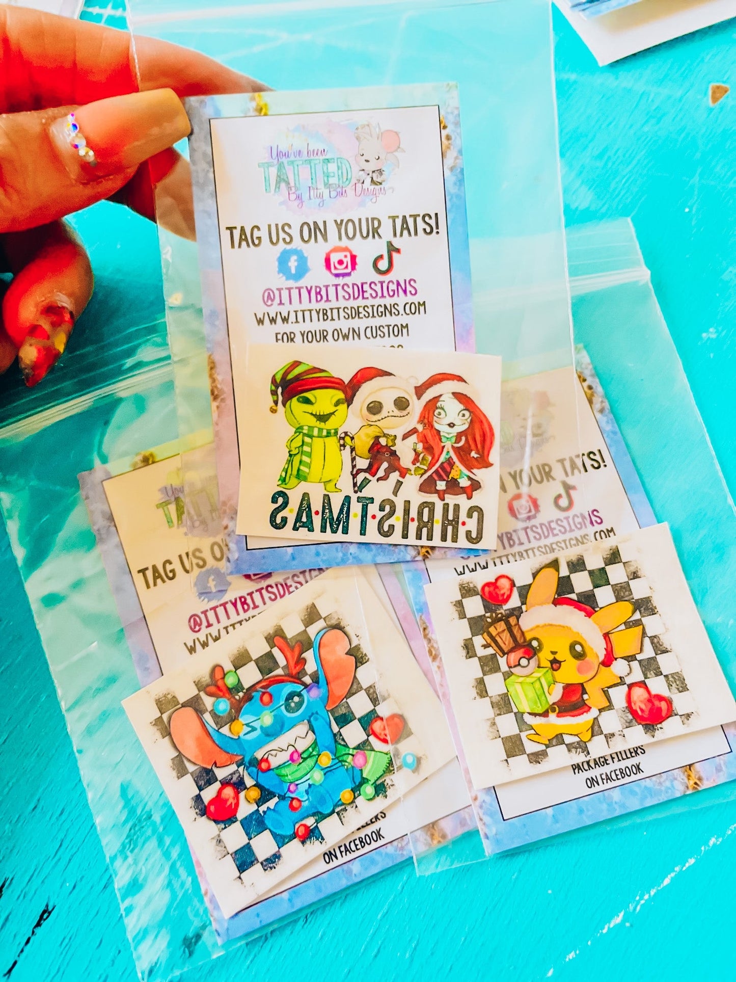 Merry Characters Mix Temporary Tattoos