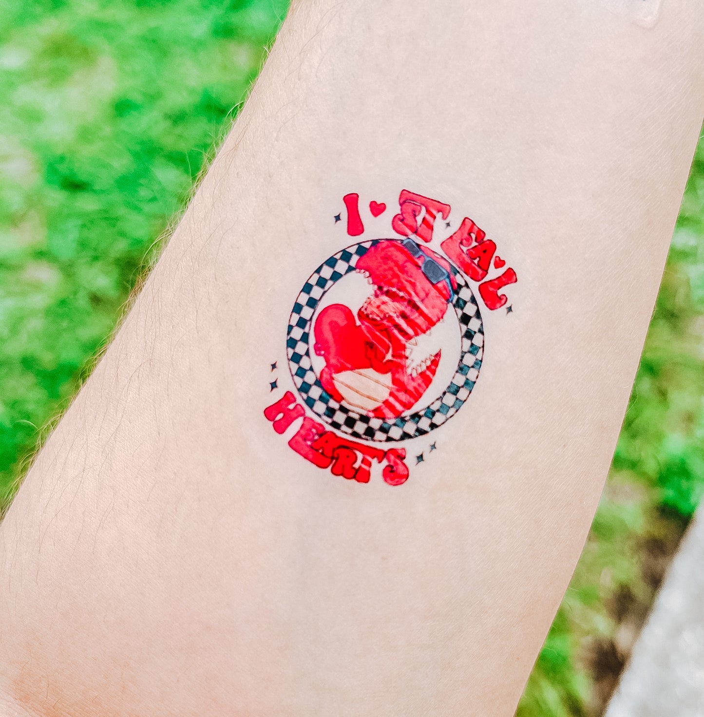 Steal Hearts Dino Temporary Tattoos