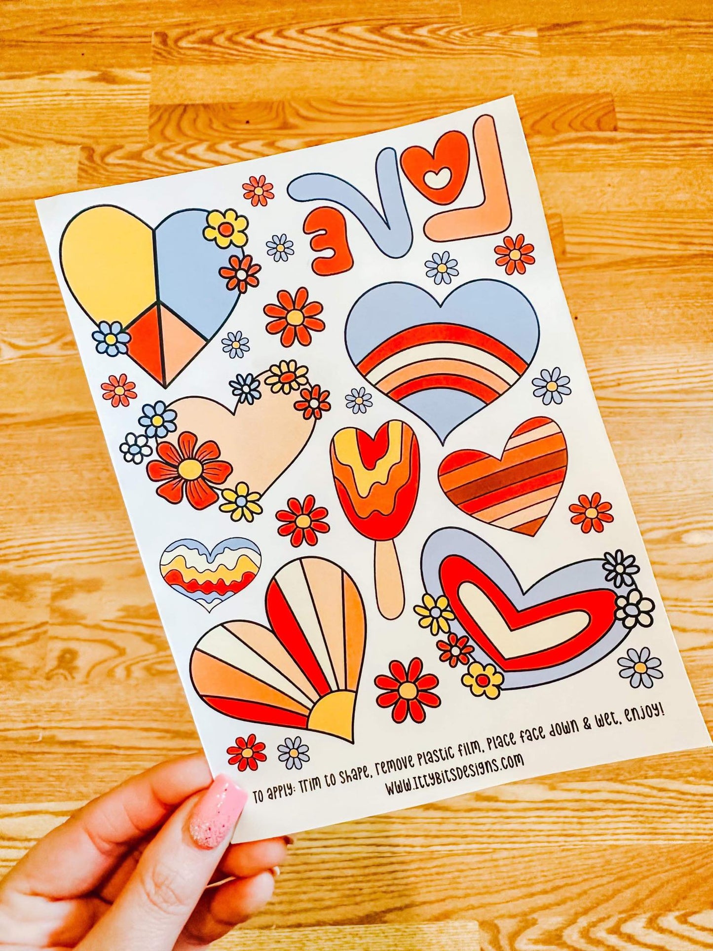 Retro Spring Love 5x7 Sheets - MOQ 10