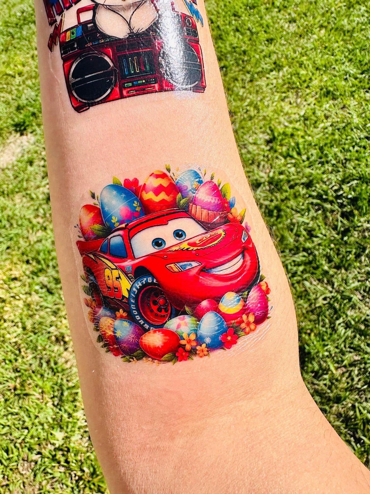 Easter Race Car Temporary Tattoos
