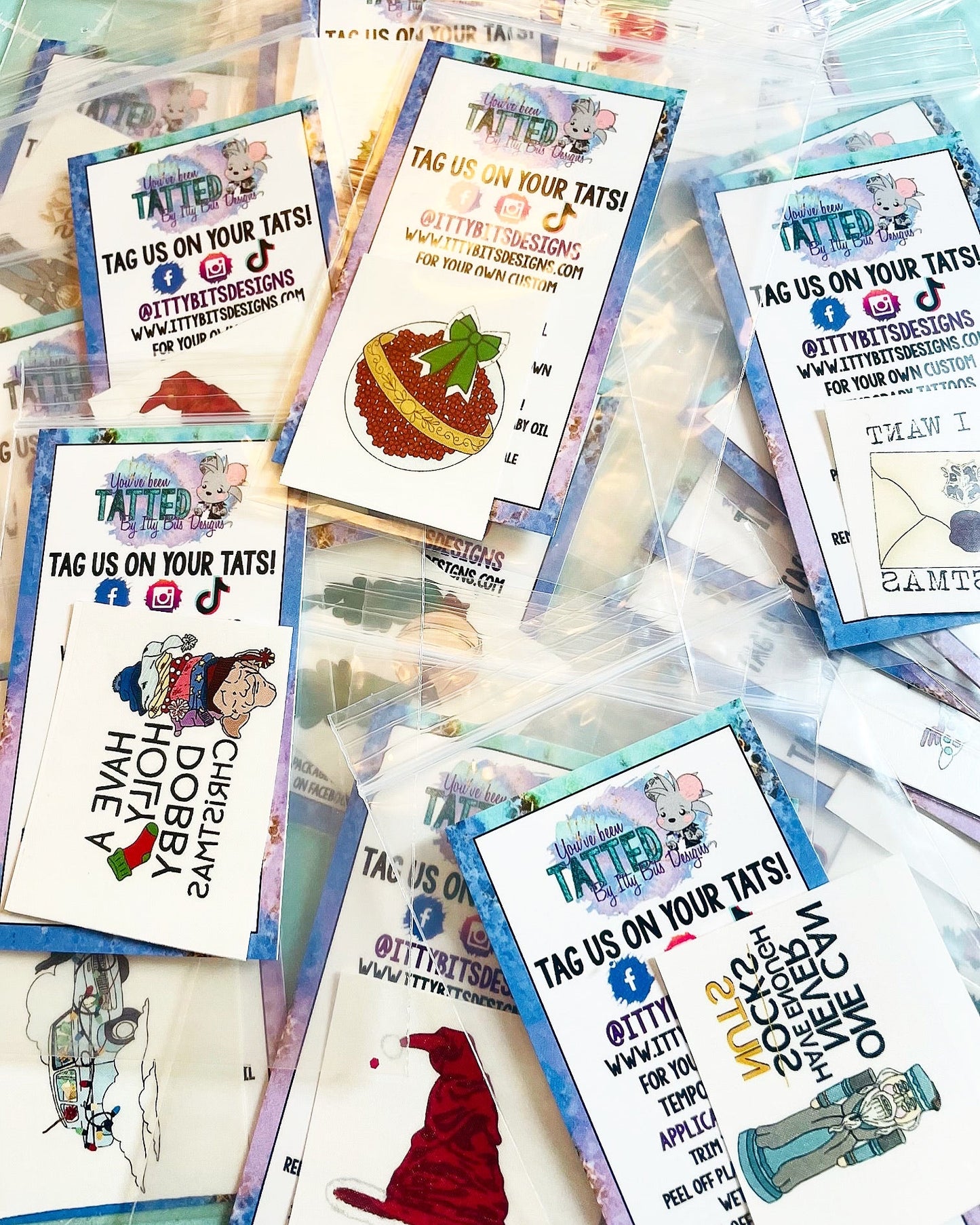 HP Christmas Mix Temporary Tattoos