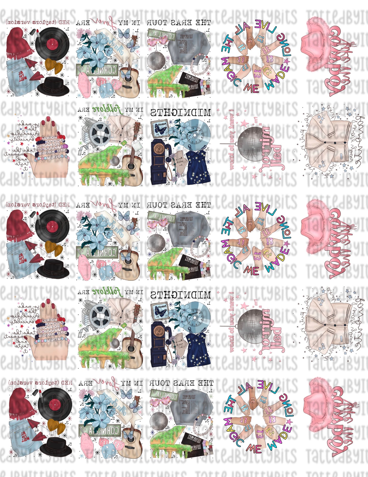 Swiftie Mix Temporary Tattoos