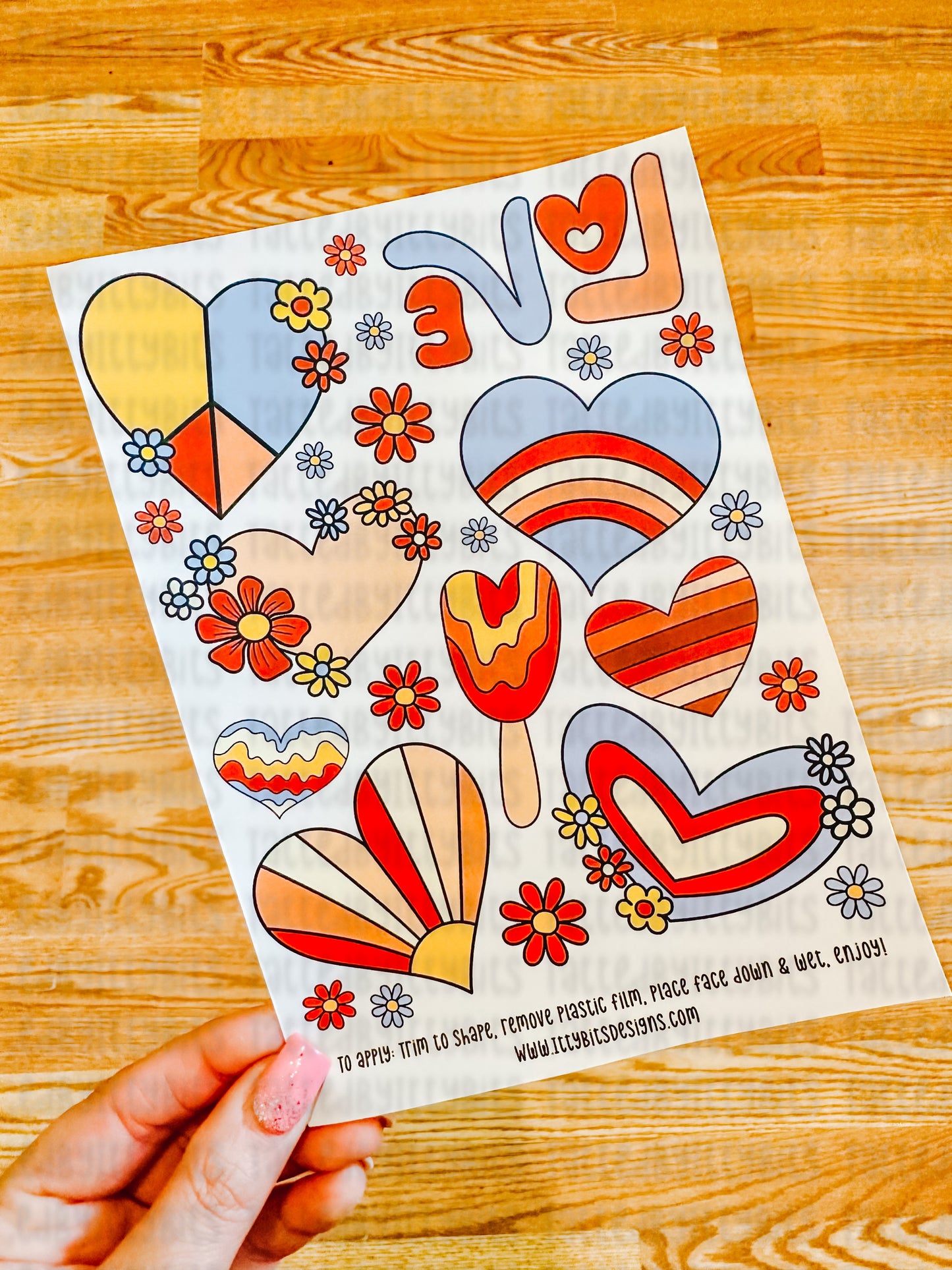 Groovy Love 5x7 Sheets - MOQ 10