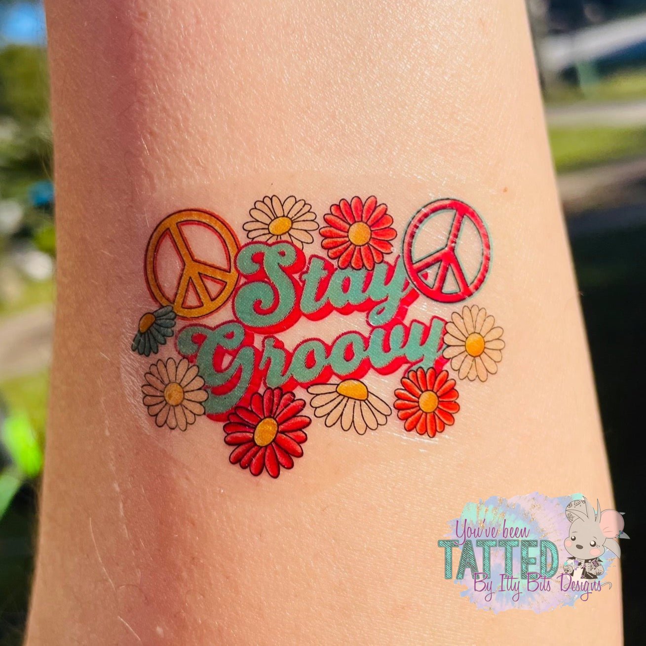 Stay Groovy By ZaraRose Designs Temporary Tattoos