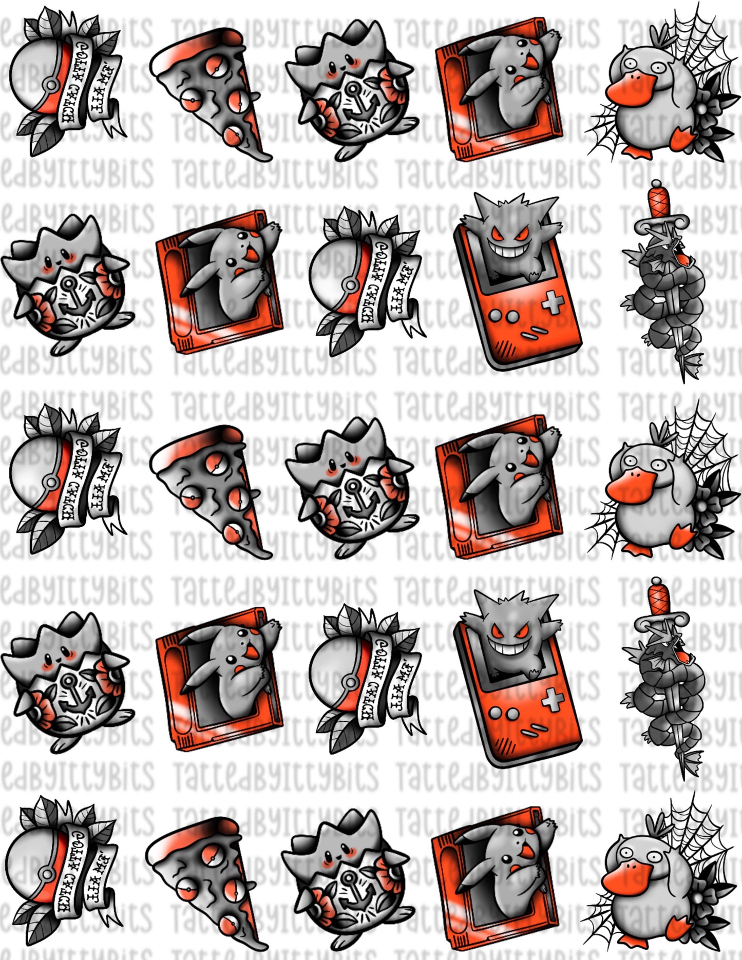 Tatted Poke Mix Temporary Tattoos