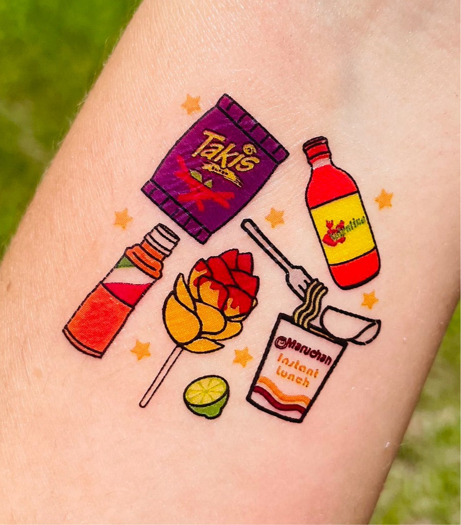 Takis N Things Temporary Tattoos