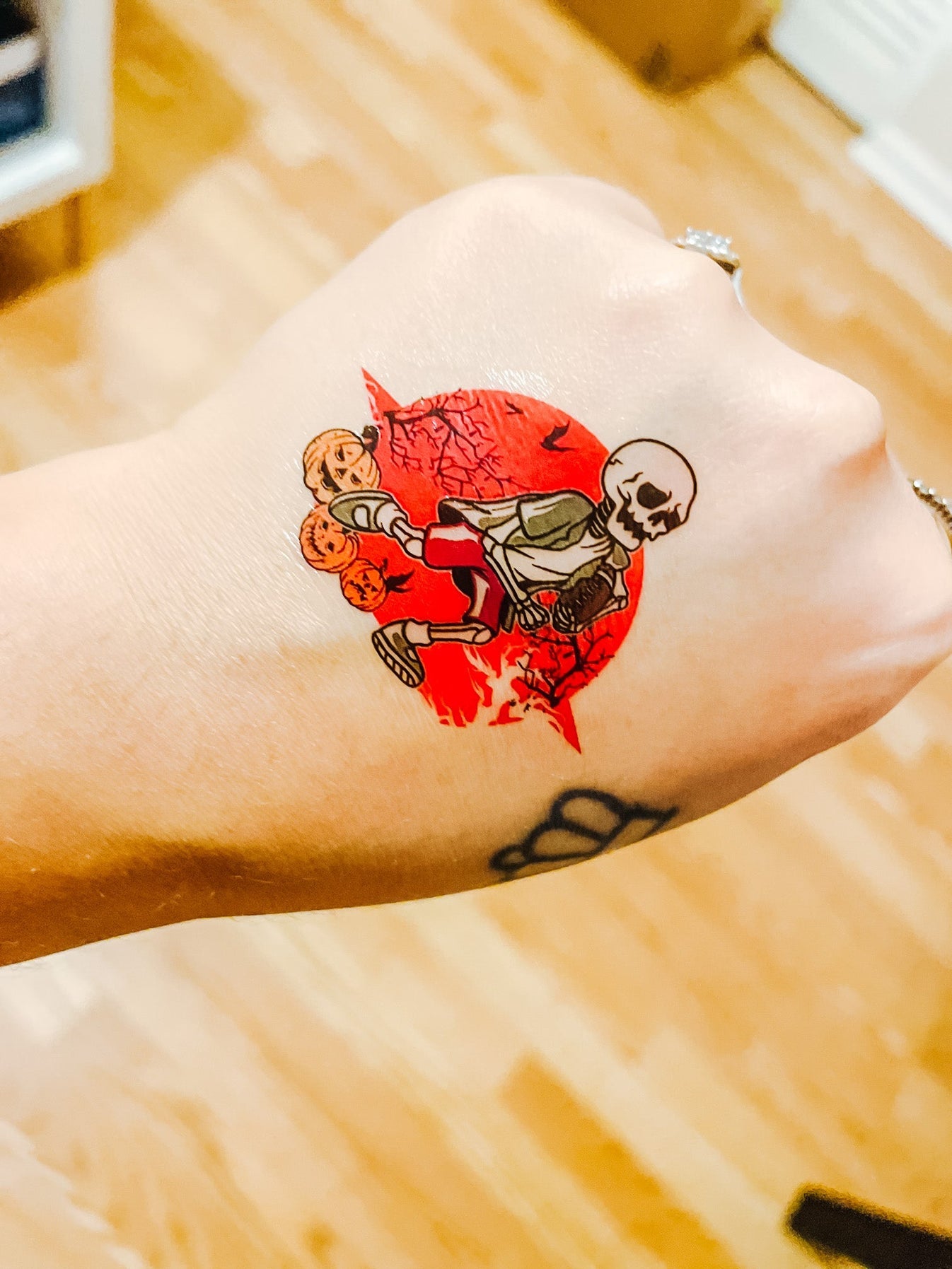 Football Skelly Temporary Tattoos