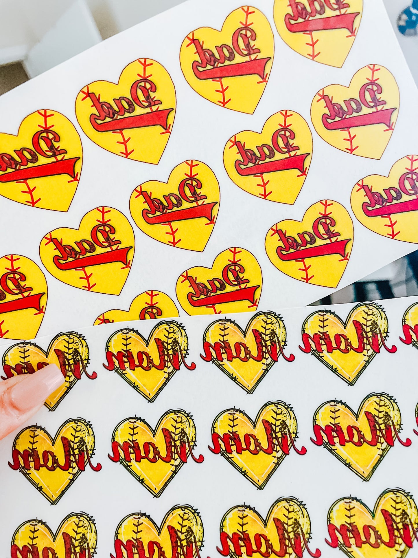 Softball Dad Temporary Tattoos - Sheet of 35