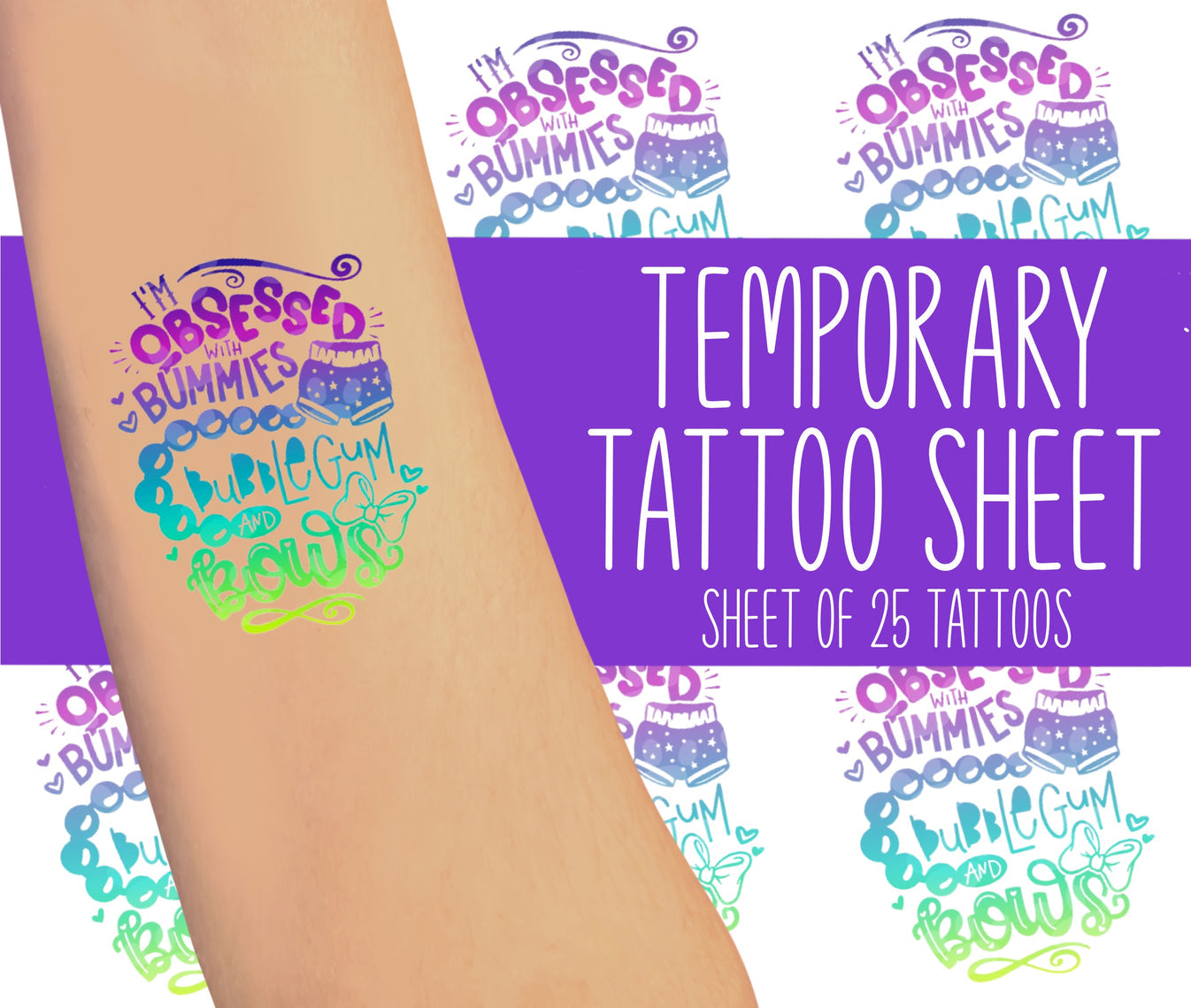 Bummies & Bows Temporary Tattoos