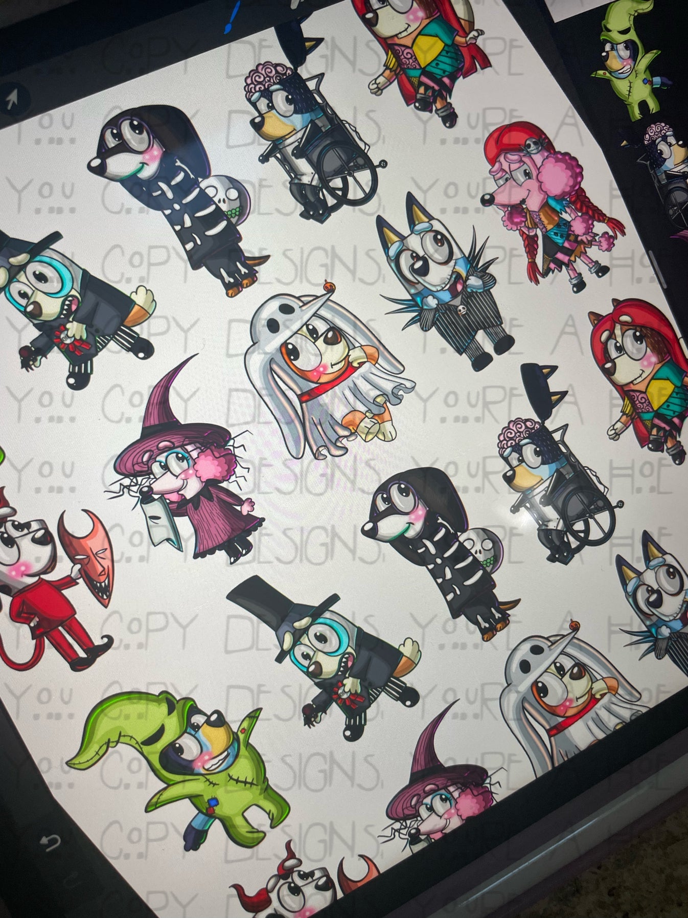 NBC Blue Pup Mix Temporary Tattoos