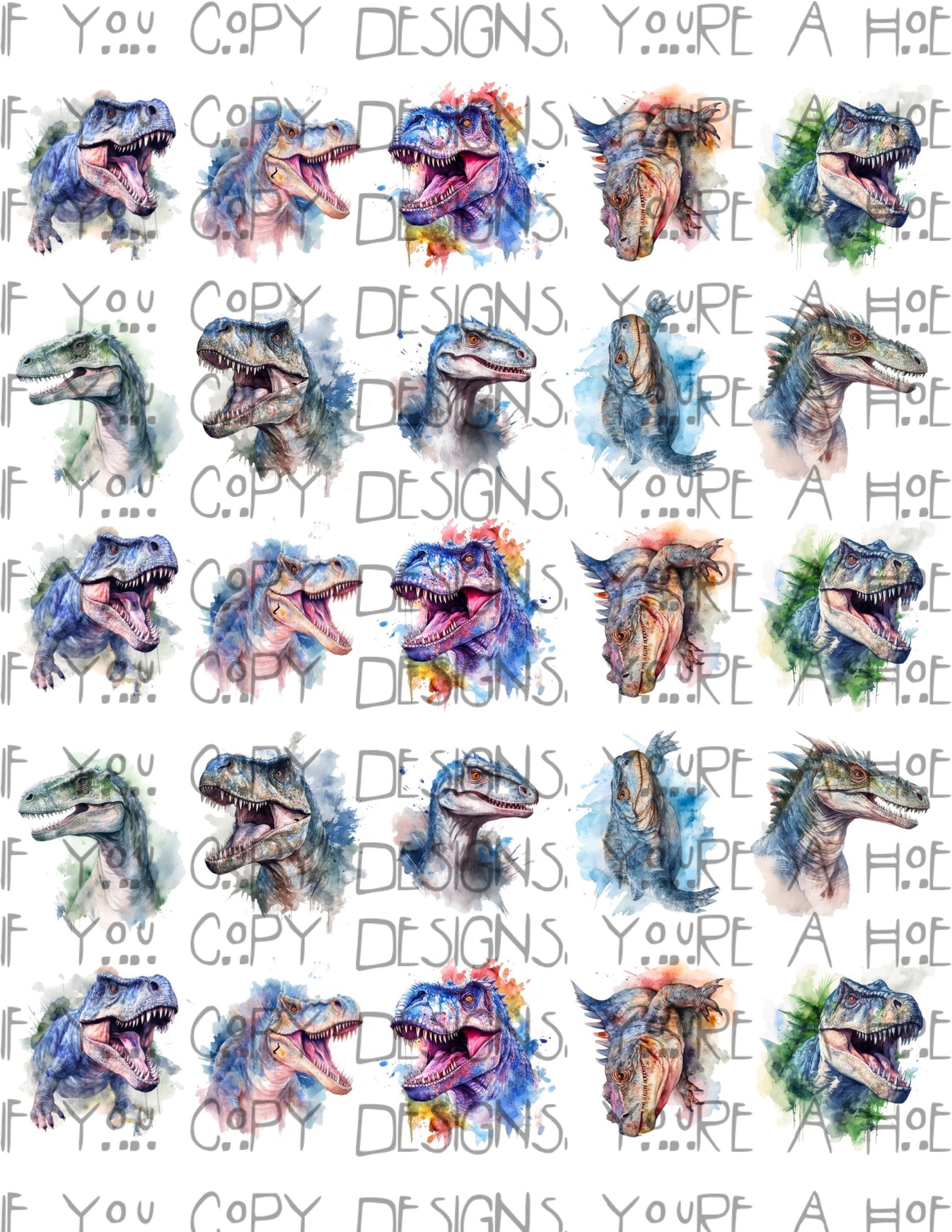 Dino Attack Temporary Tattoos