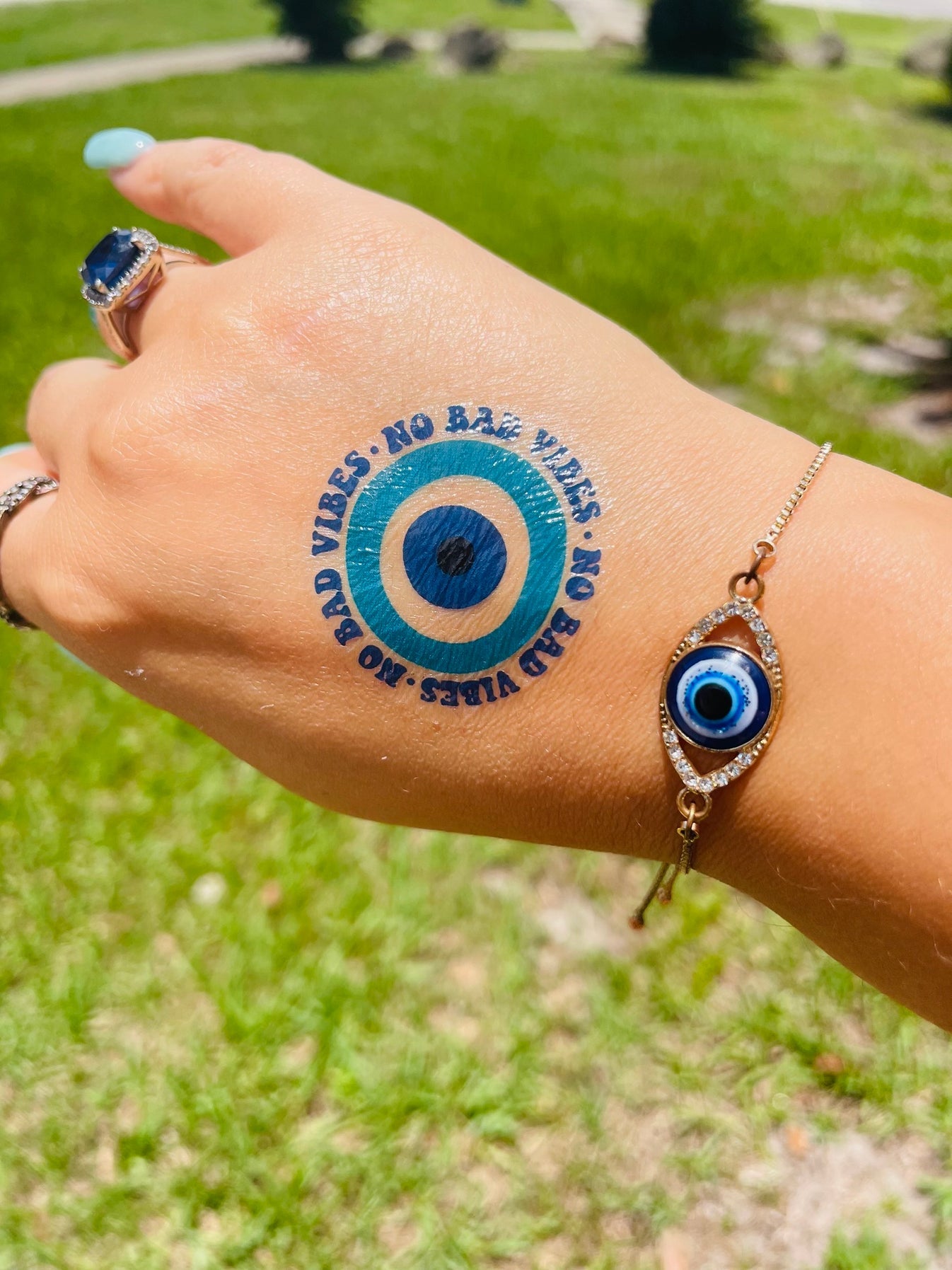 Evil Eye Vibes Temporary Tattoos
