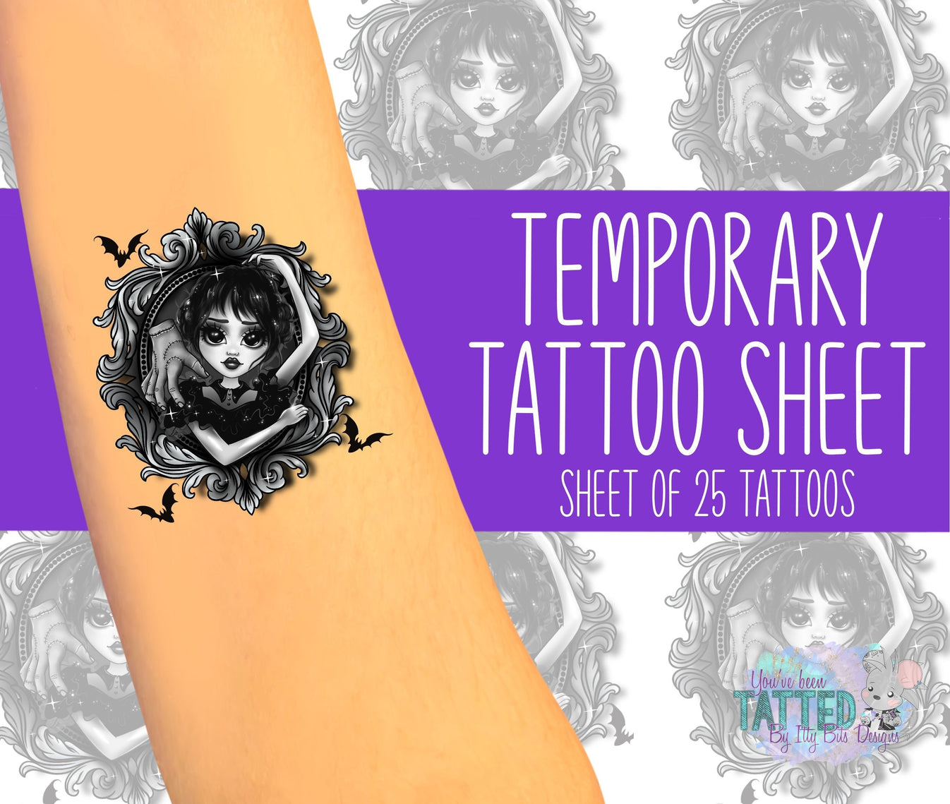 Wednesday By Becca Watkins Designs Temporary Tattoos