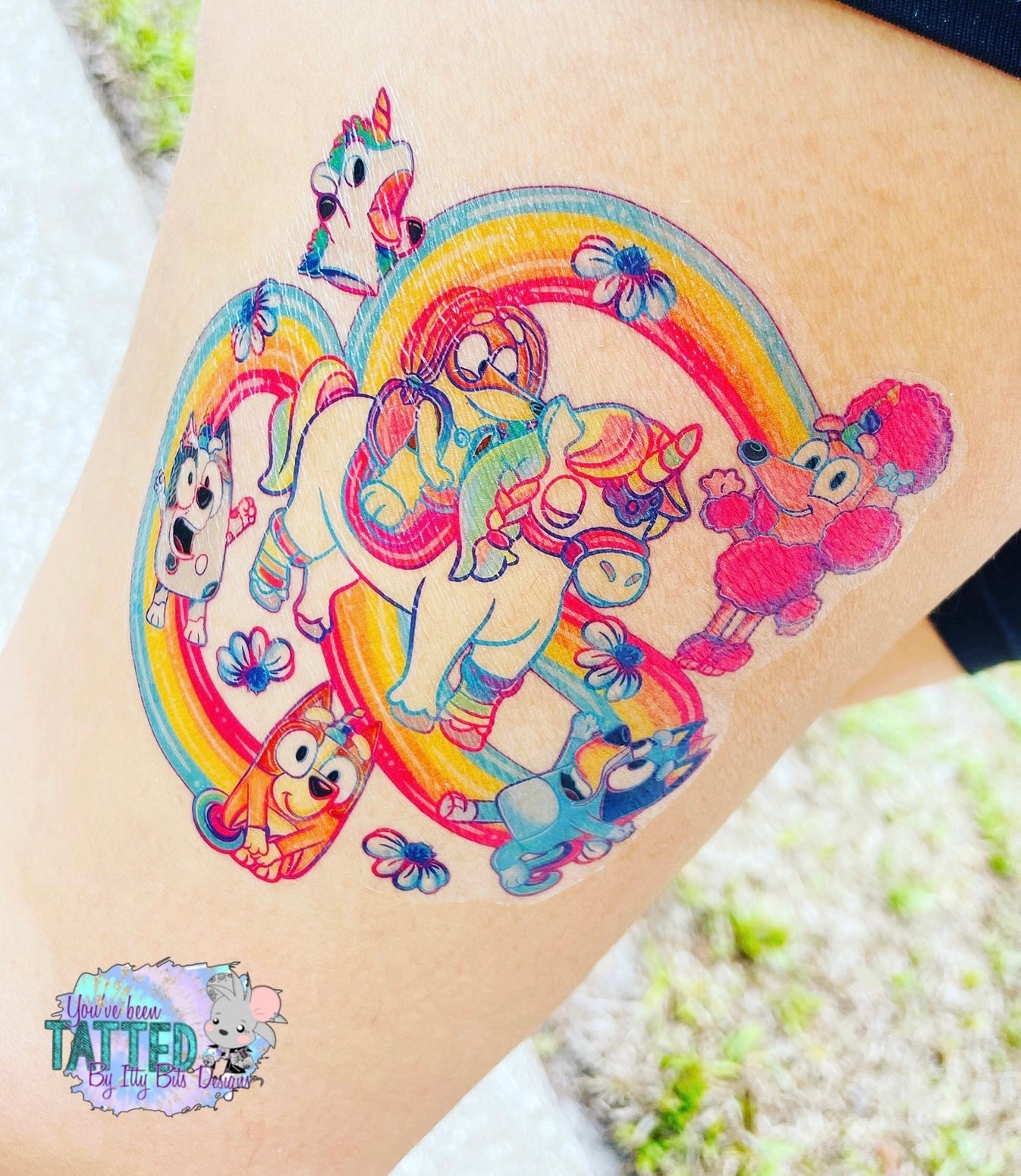 Unicorn Blue Pup By Ebony Nicole Studios Temporary Tattoos