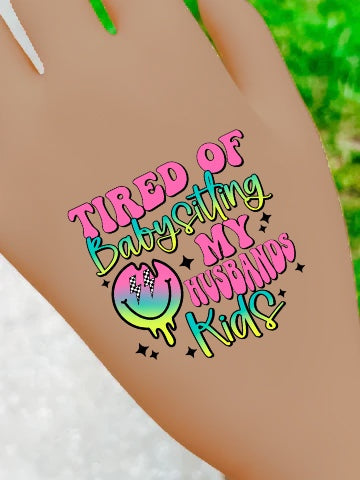 Tired Mom Temporary Tattoos