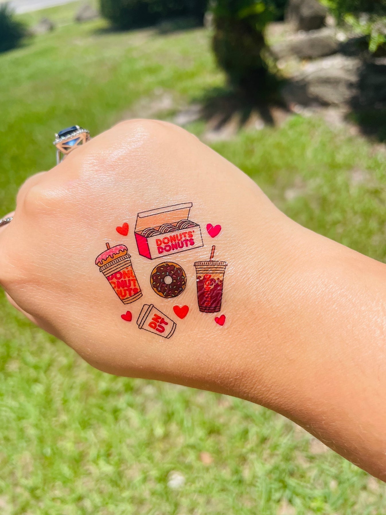 Dunkin Love Temporary Tattoos