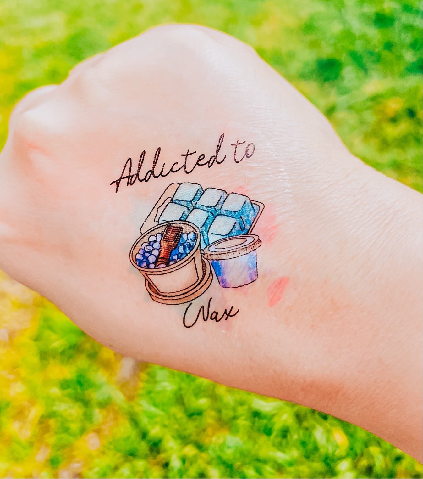 Addicted To Wax Temporary Tattoos