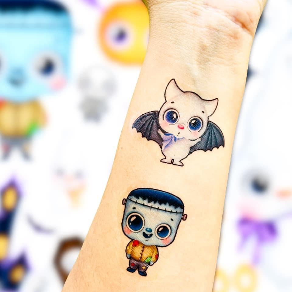 Cute Halloween Mix Temporary Tattoos