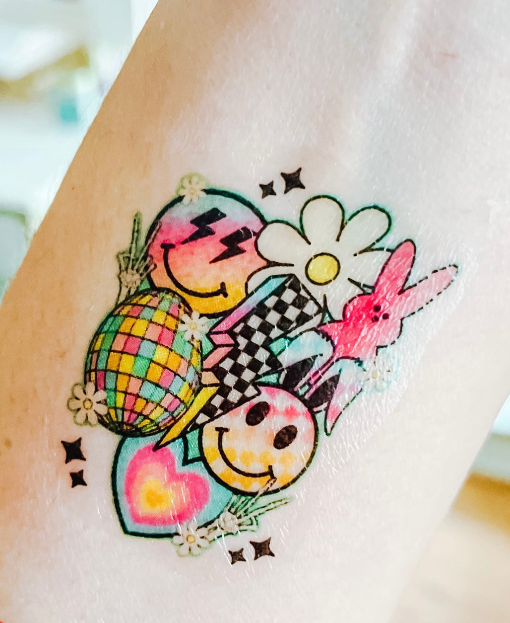 Easter Smileys Temporary Tattoos