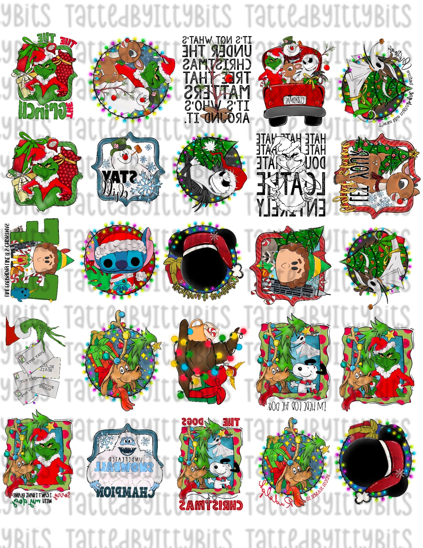 Holiday Fun Mix Temporary Tattoos
