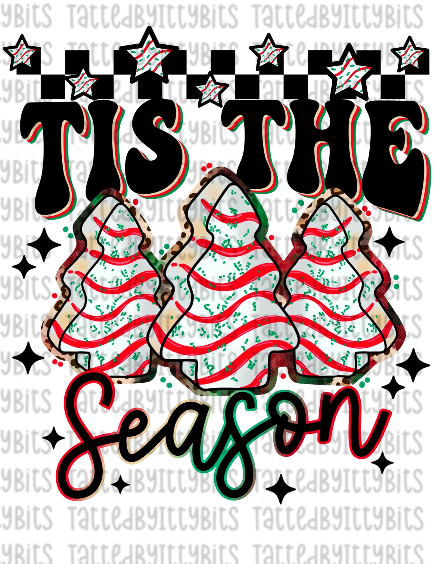Xmas Cakes Season Temporary Tattoos