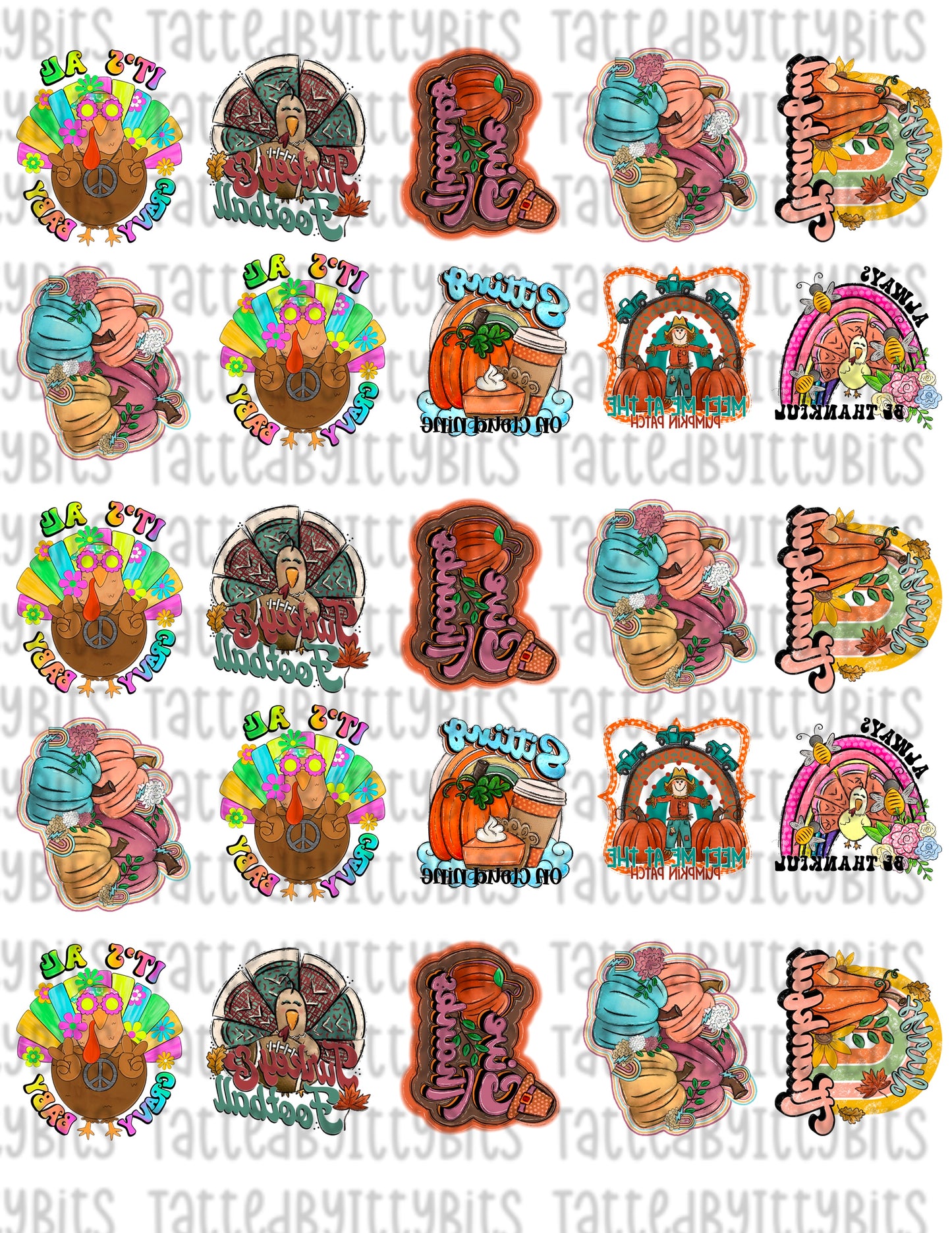 Fall Fun Temporary Tattoos