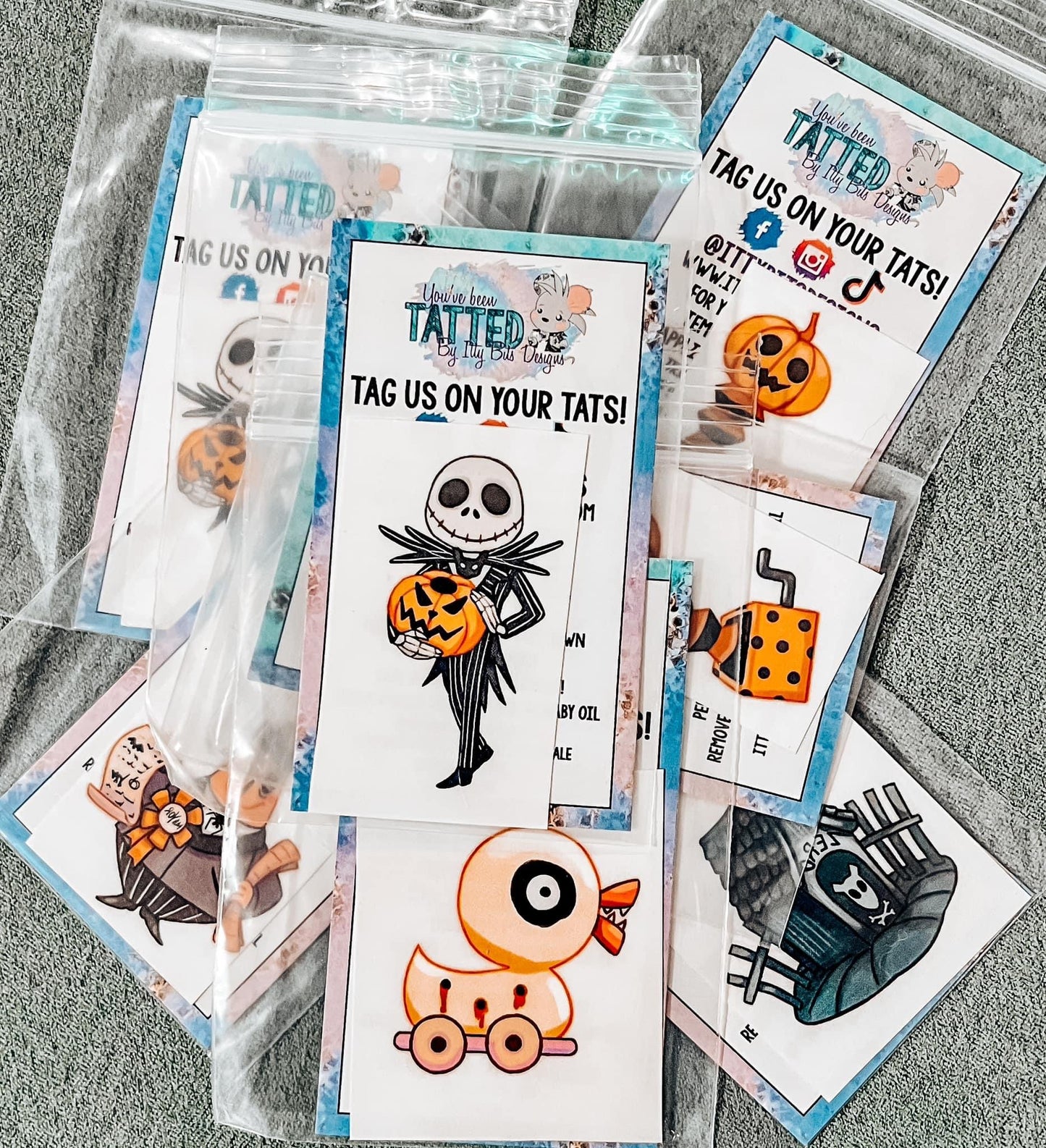 Jacks Nightmare Temporary Tattoos
