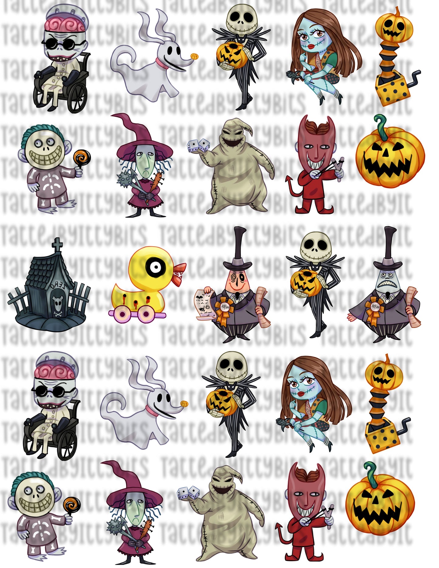 Jacks Nightmare Temporary Tattoos