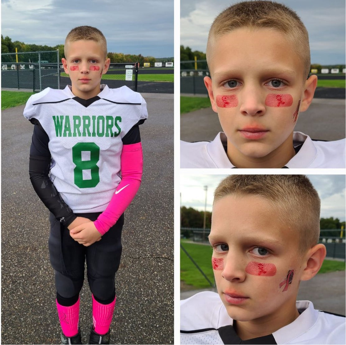 Pink Out Eyeblack Tattoos - Sheet of 24 Sets