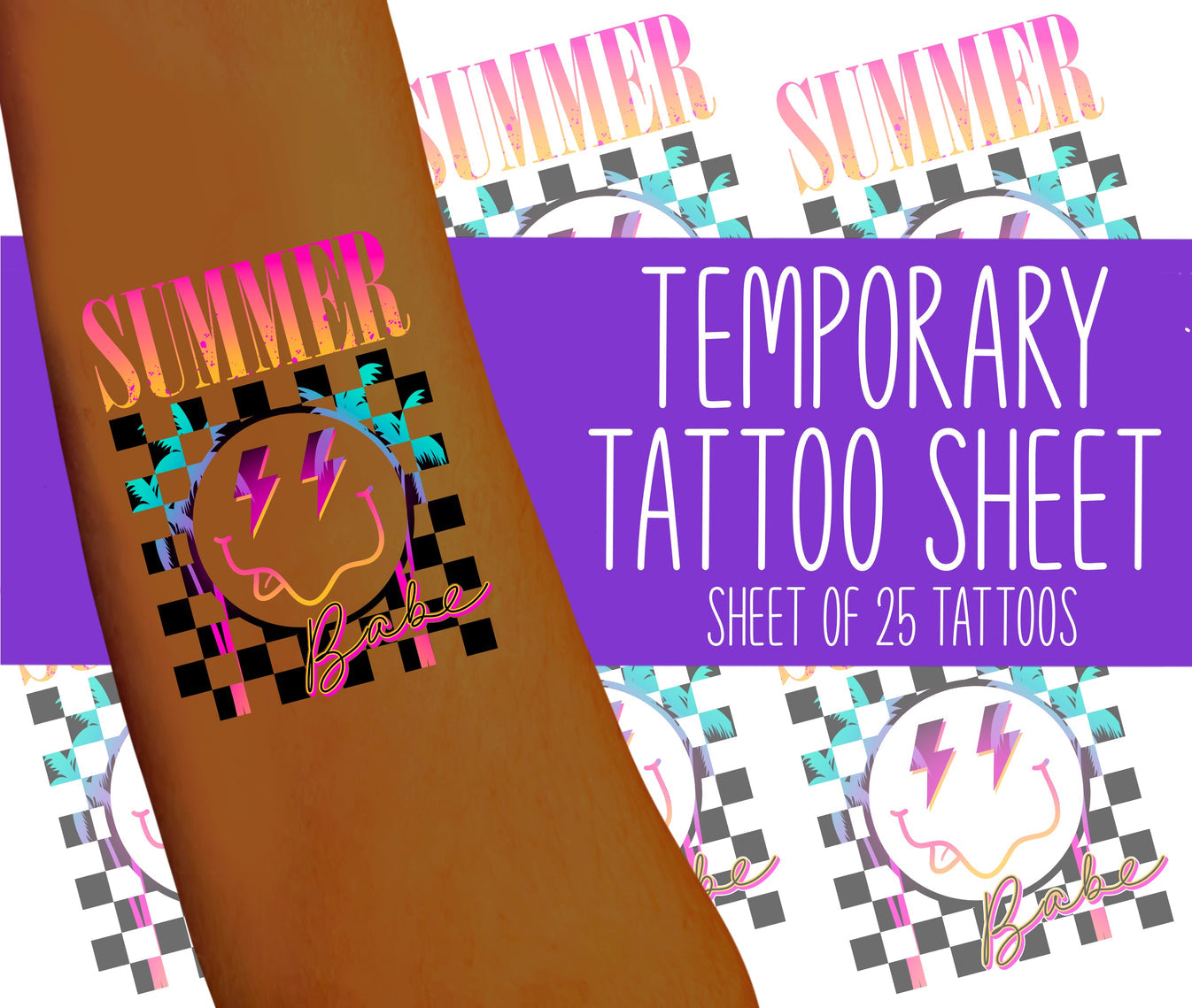 Summer Babe Temporary Tattoos