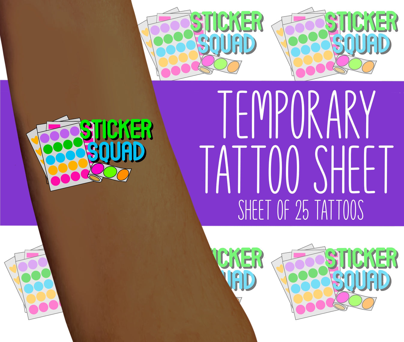 Sticker Squad Temporary Tattoos
