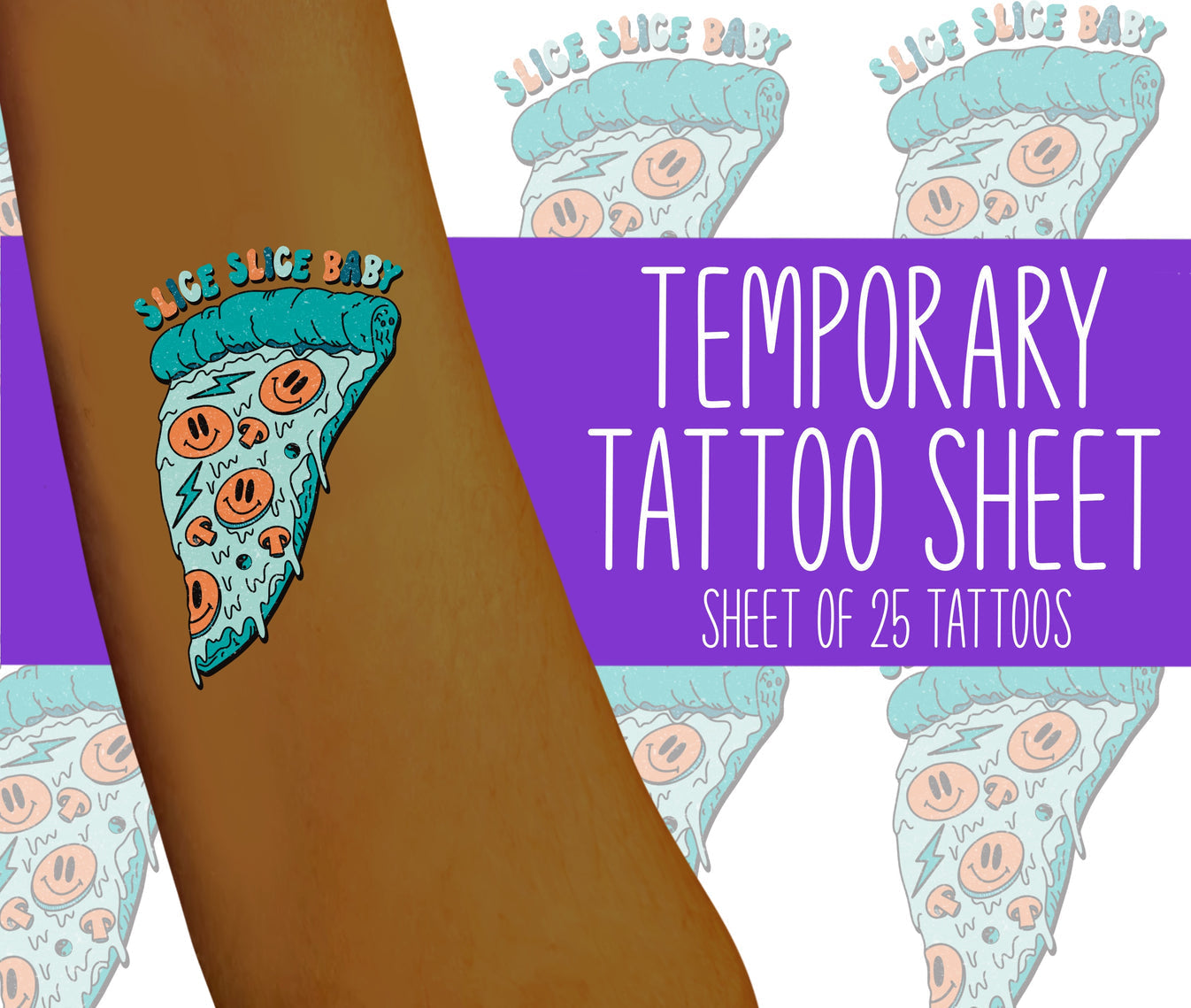 Pizza Slice By Scarlow Digitals  Temporary Tattoos