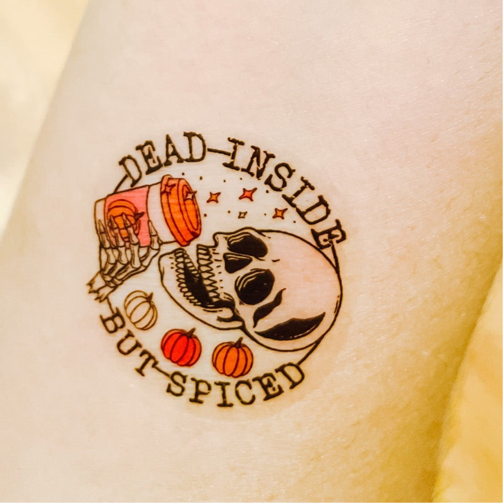 Dead But Spiced Temporary Tattoos