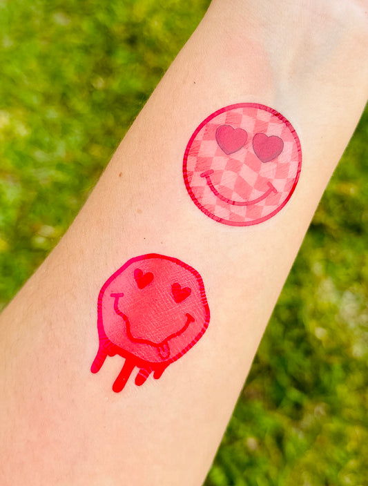 Valentine Smiley Mix Temporary Tattoos