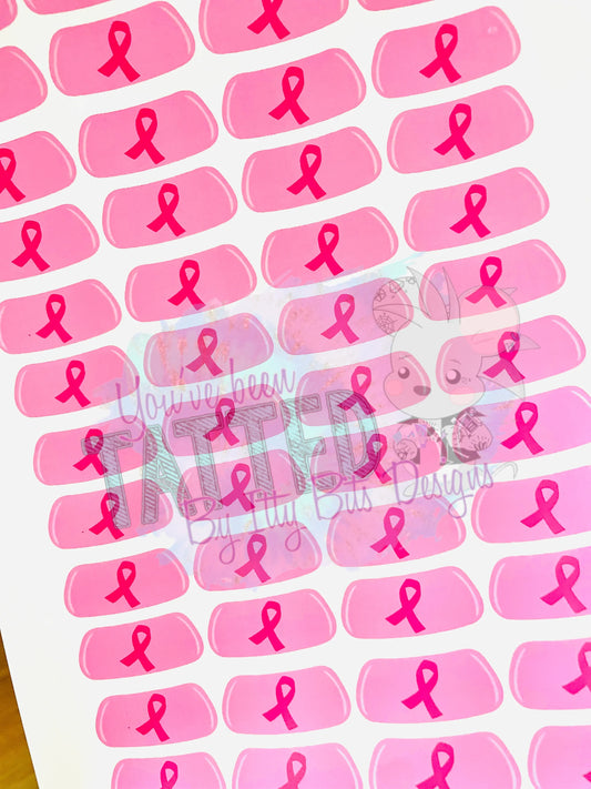 Breast Cancer Eyeblack Temporary Tattoos (Set of 24 Eyeblacks)