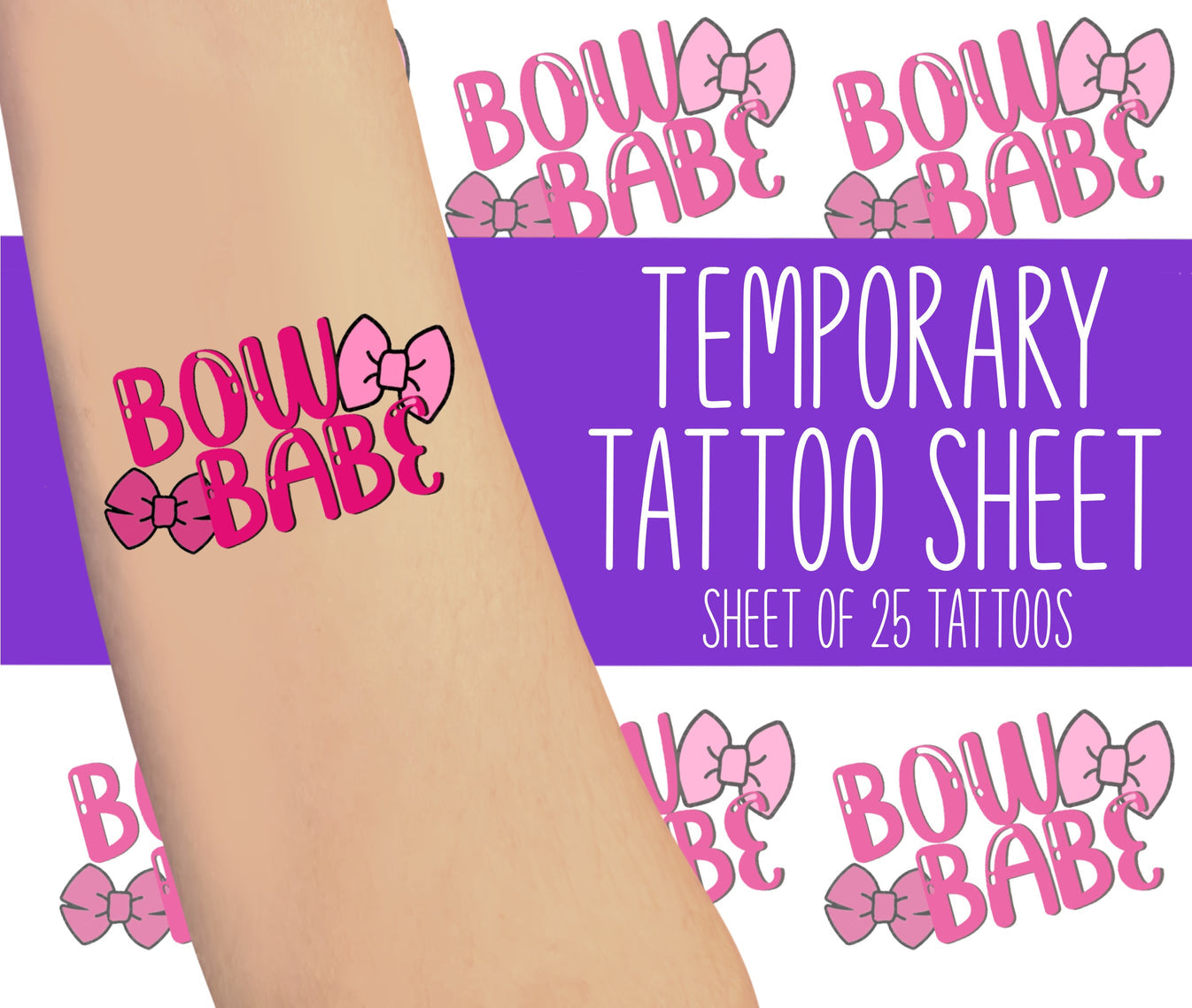 Bow Babe Temporary Tattoos