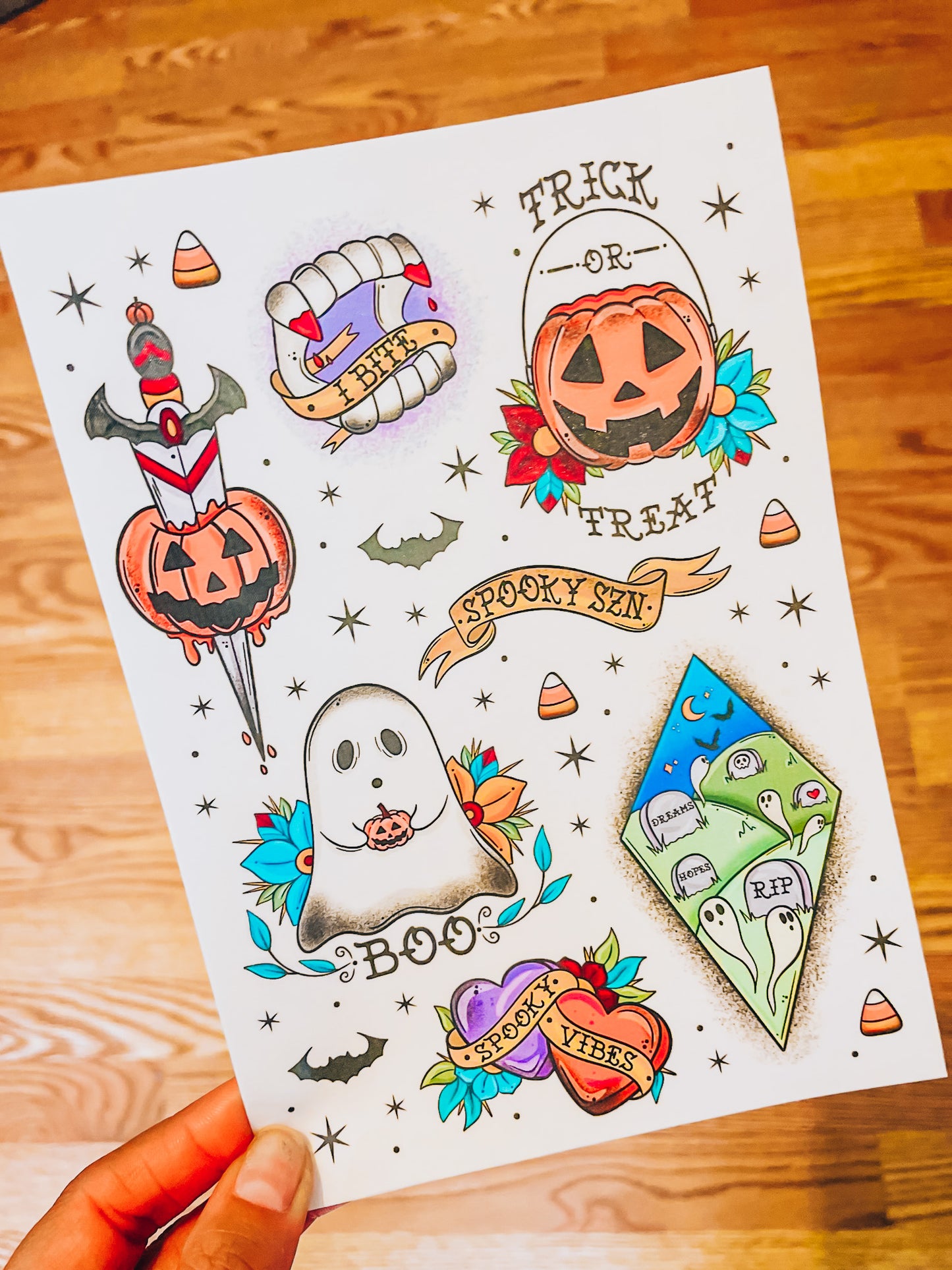 Trick or Treat 5x7 Sheets - MOQ 10