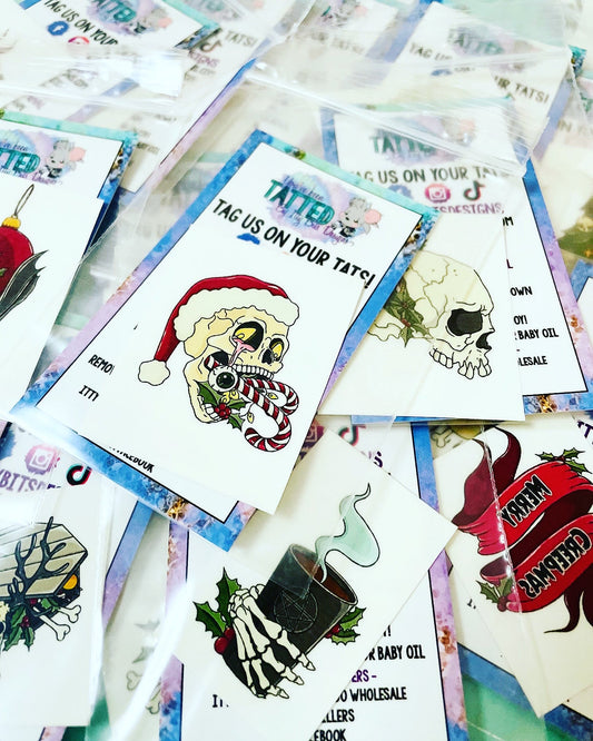 Spooky Christmas Vibes Temporary Tattoos