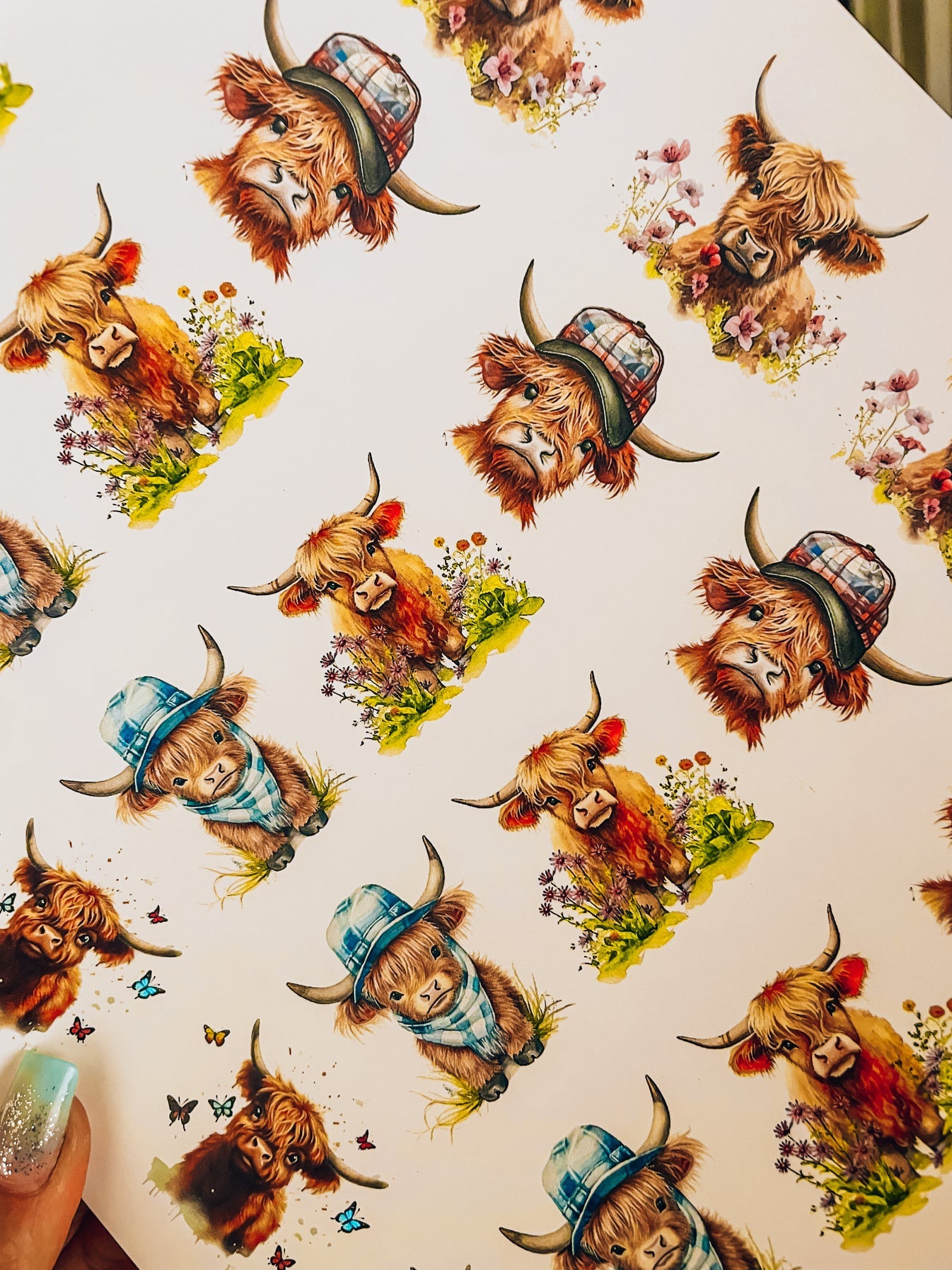 Highland Cows Temporary Tattoos