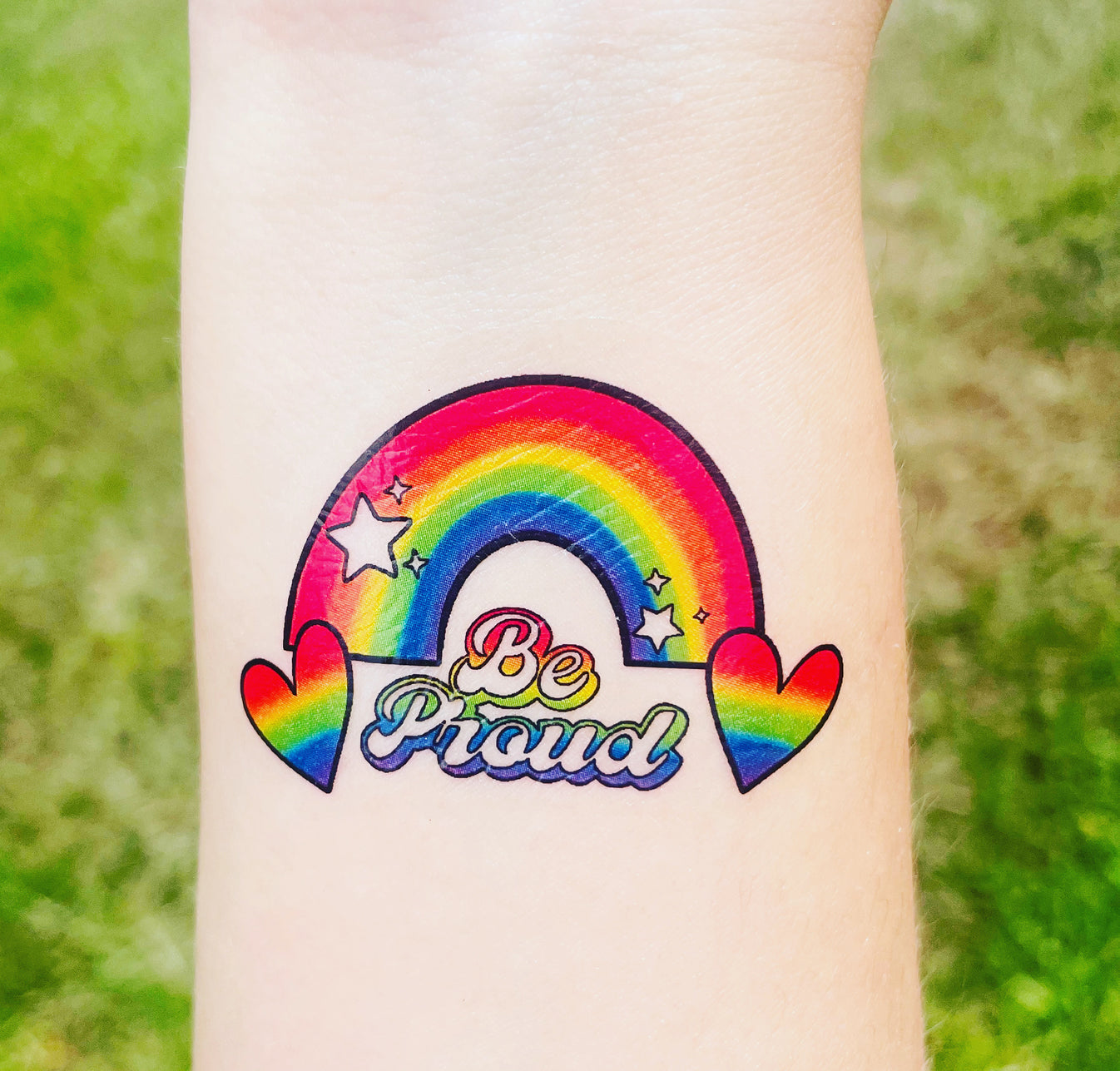 Be Proud Rainbow By ZaraRose Temporary Tattoos
