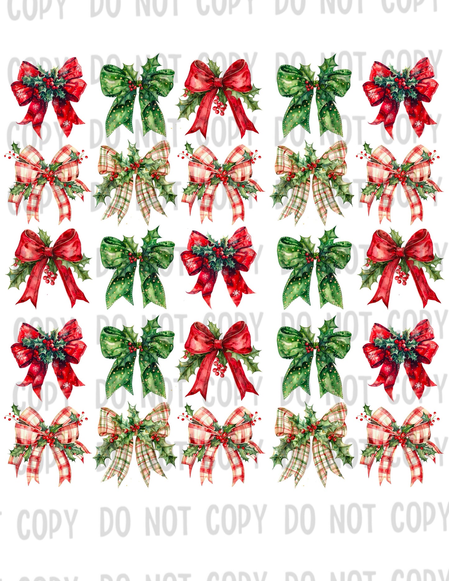 Festive Bow Mix Temporary Tattoos