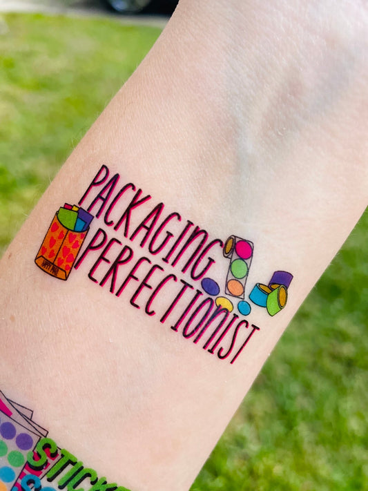 Packaging Perfectionist Temporary Tattoos
