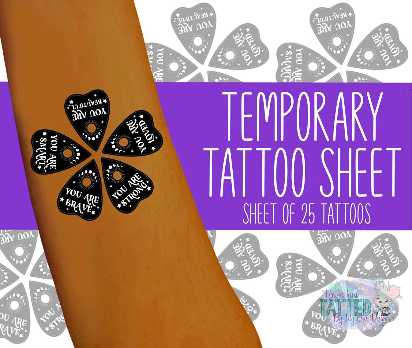Affirmation Planchette By Pixelcass Temporary Tattoos