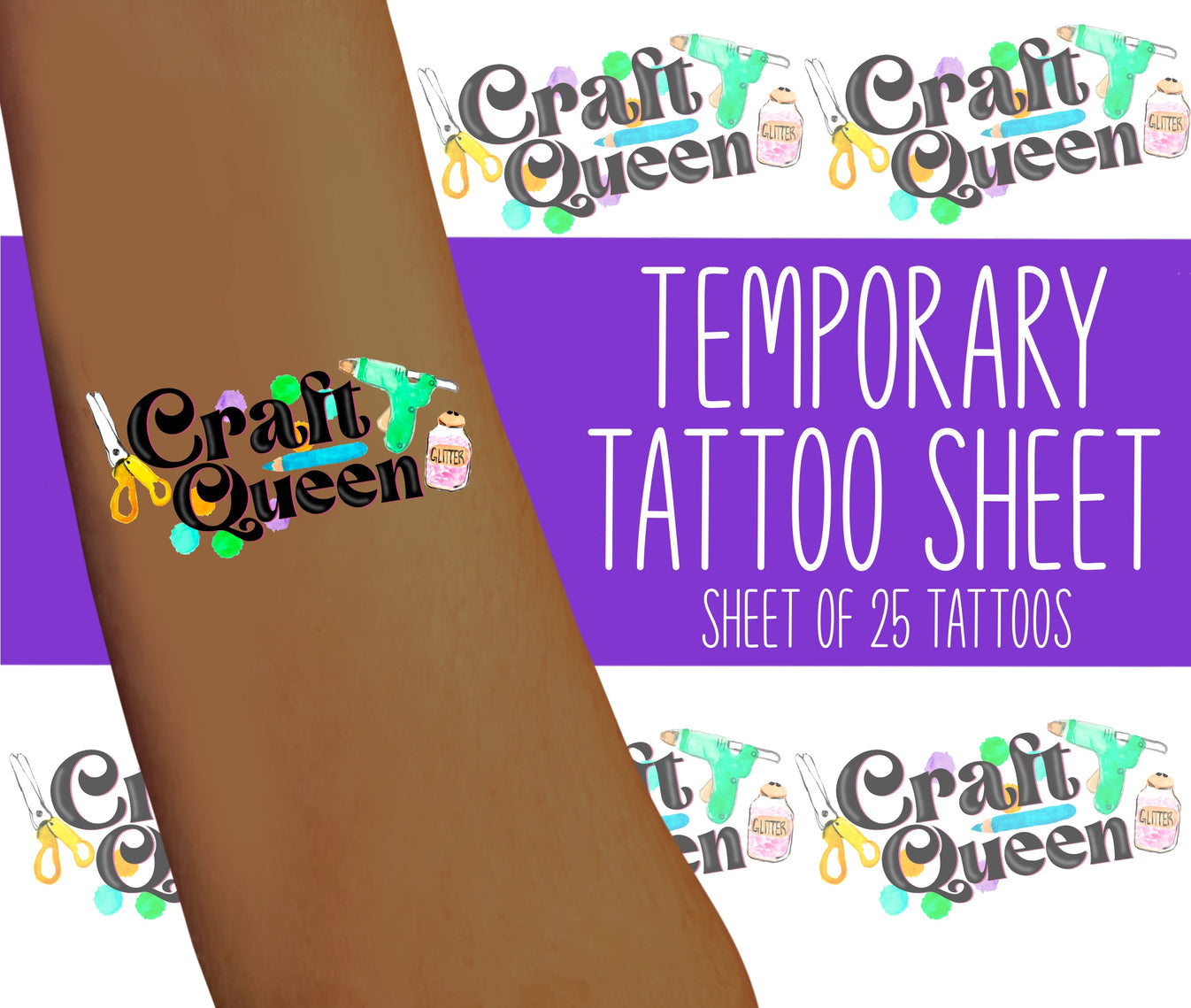 Craft Queen Temporary Tattoos