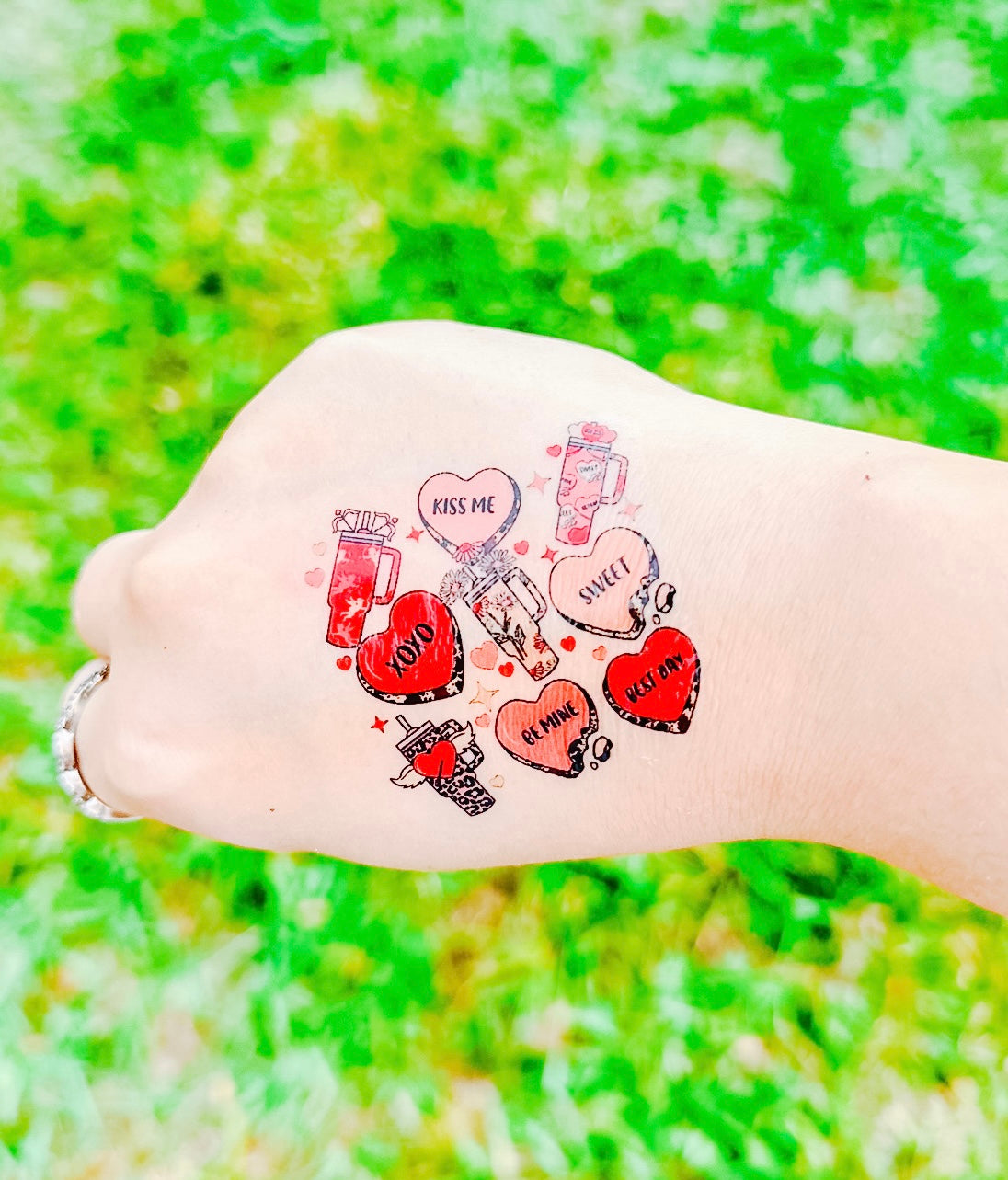 Cup Love Temporary Tattoos
