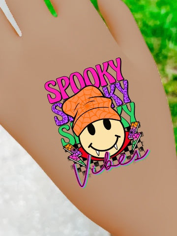 Spooky Vibes Temporary Tattoos