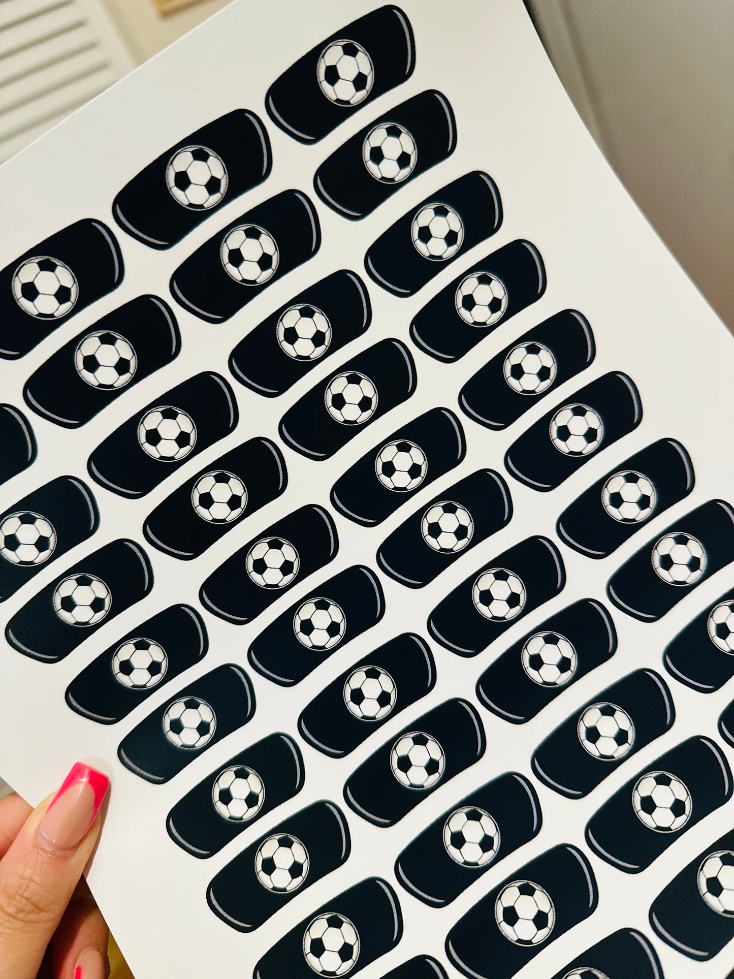 Black Soccer Eyeblack Tattoos - Sheet of 24 Sets