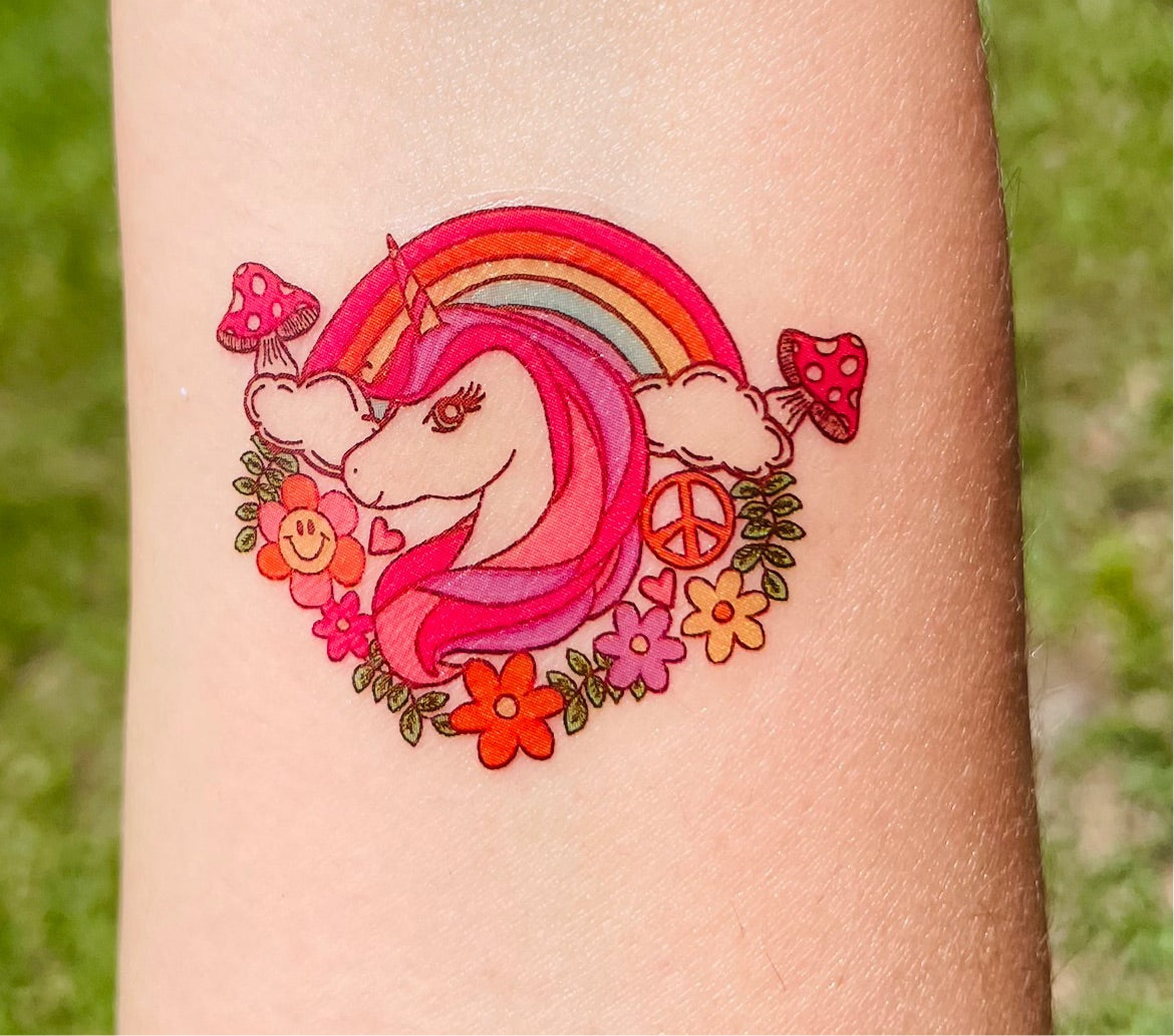 Boho Unicorn Temporary Tattoos