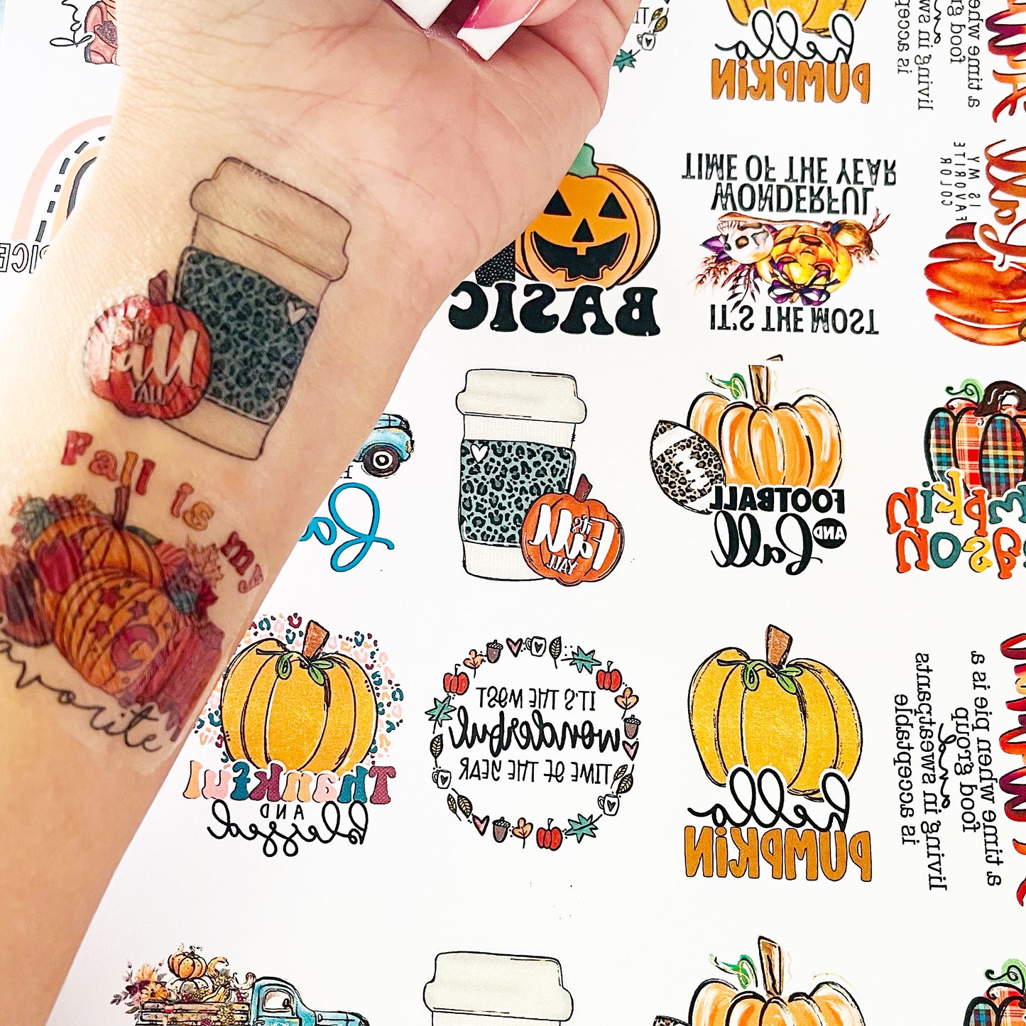 Fall Grab Bag Temporary Tattoos